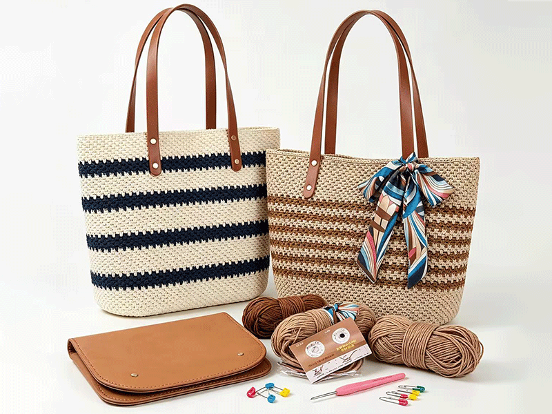 Black & White Stripes Tote Bag kits - Image 2