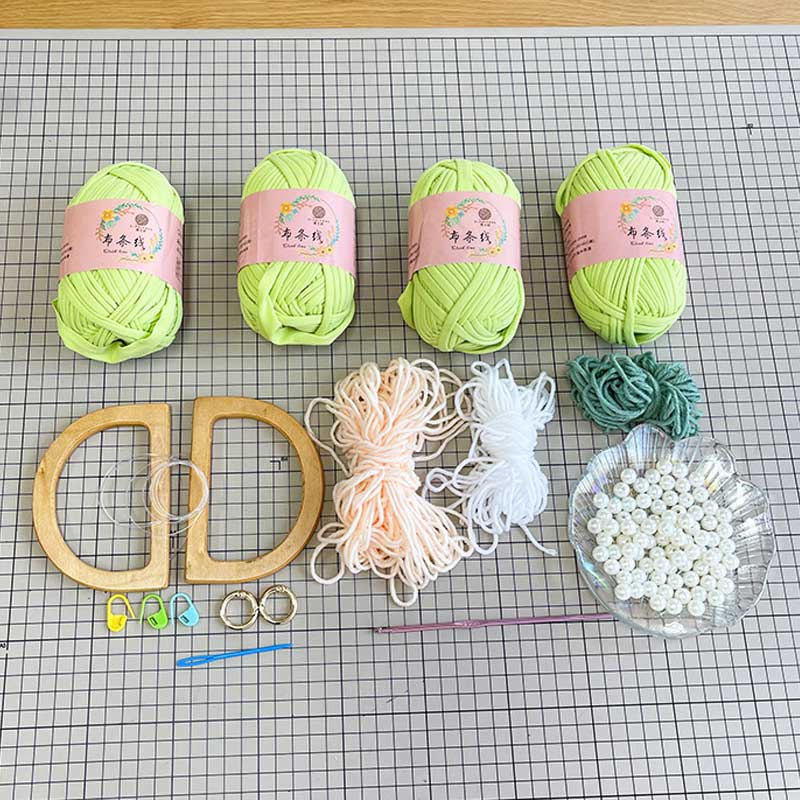 Sea Shell DIY Hand-woven Fabric Strip Bag Craft Kit - Image 8