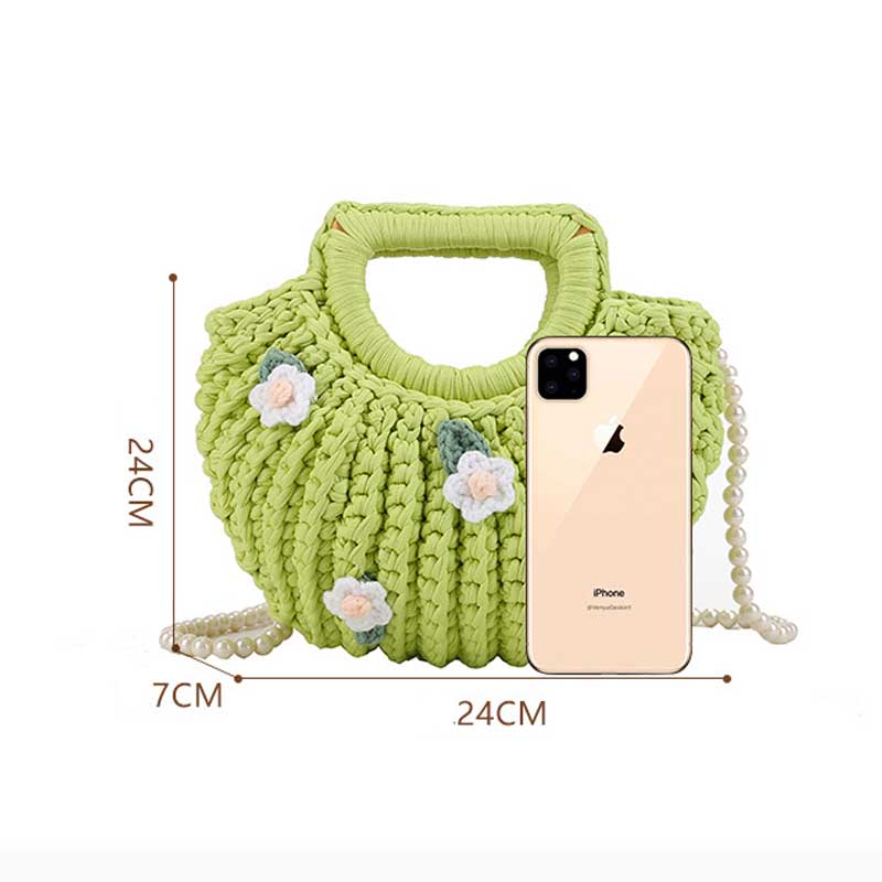 Sea Shell DIY Hand-woven Fabric Strip Bag Craft Kit - Image 7