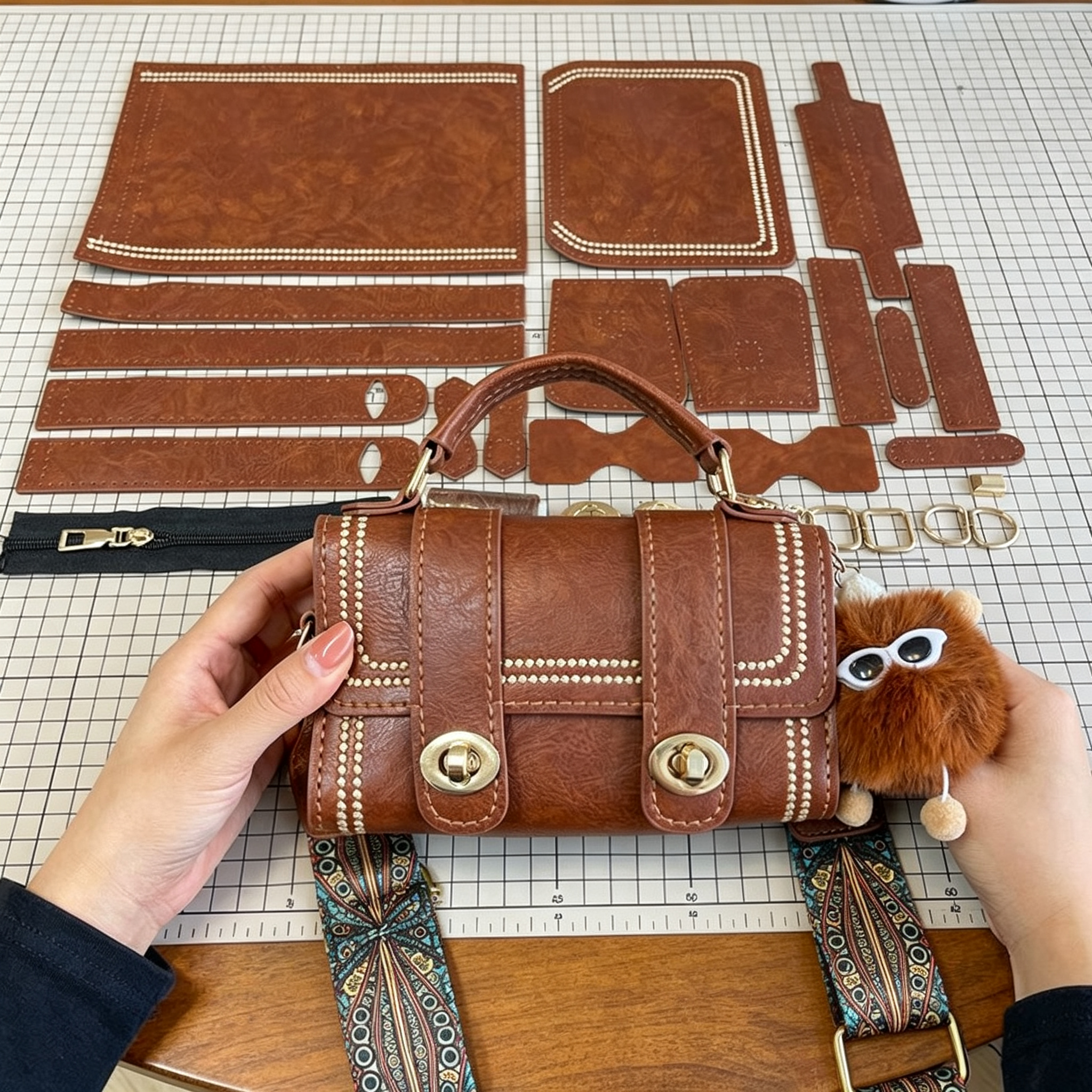Pre-punched Craft Bag Kit DIY Craft Kit